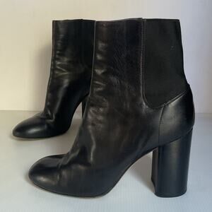 Rag & Bone Black Leather Chelsea Ankle Boots Block Heel Women’s EU 39 / US 8.5